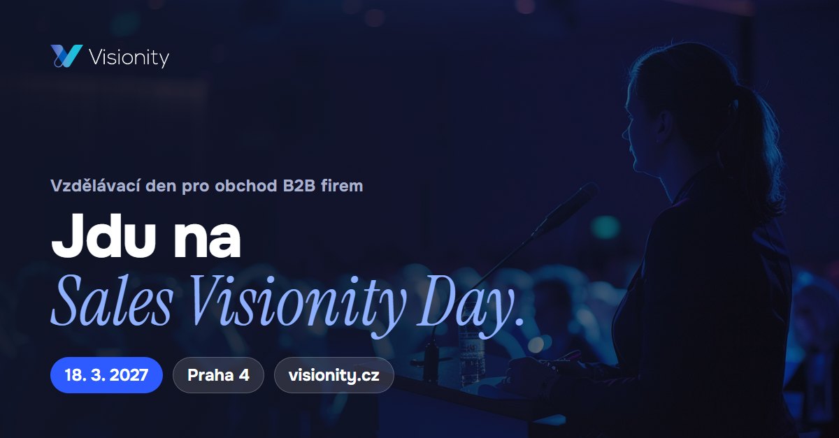 Jdu na Sales Visionity Day – 18. 3. 2027, Praha 4